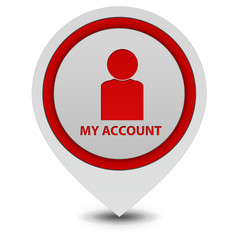 My account pointer icon on white background