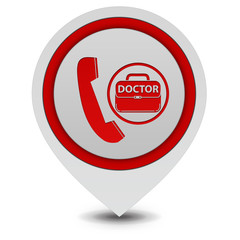 Emergency pointer icon on white background