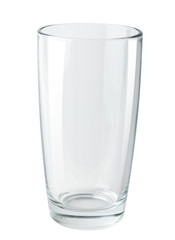 Empty glass isolated on white background. Path