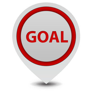 Goal pointer icon on white background