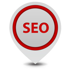 Seo pointer icon on white background