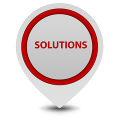 Solutions pointer icon on white background