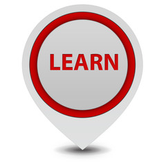 Learn pointer icon on white background