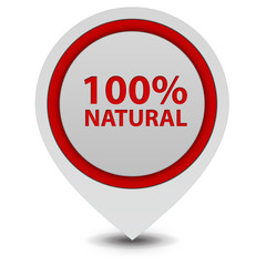 100% natural pointer icon on white background