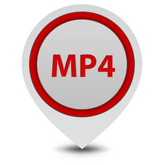 MP4 pointer icon on white background