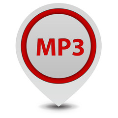 MP3 pointer icon on white background