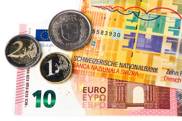 Schweizer Franken und Euro