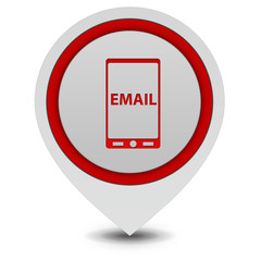 email pointer icon on white background