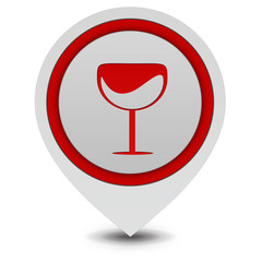 Wine pointer icon on white background