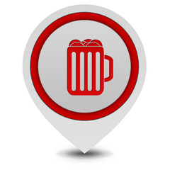Beer pointer icon on white background