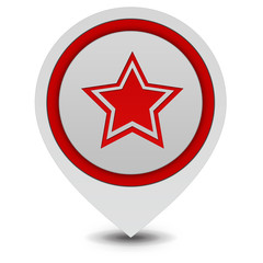 Star  pointer icon on white background