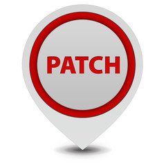 Patch pointer icon on white background