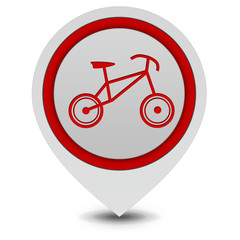 Bike pointer icon on white background