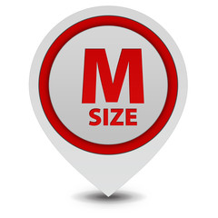 M size pointer icon on white background
