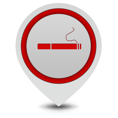Cigarette pointer icon on white background