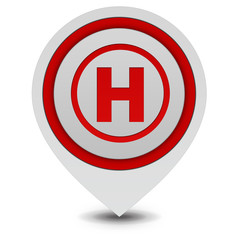 Emergency pointer icon on white background