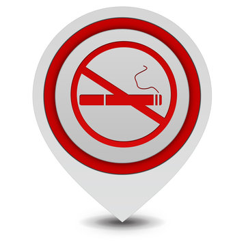 Cigarette pointer icon on white background
