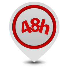 48 hours pointer icon on white background