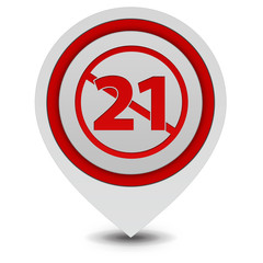 21 pointer icon on white background