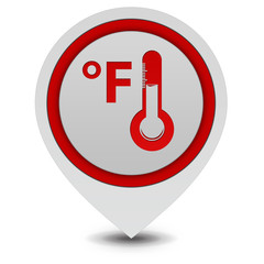 fahrenheit pointer icon on white background