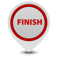 Finish pointer icon on white background