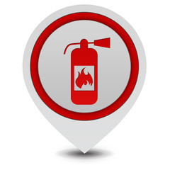 Fire extinguisher pointer icon on white background
