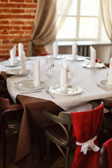 tables set for meal