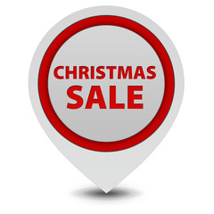 Christmas sale pointer icon on white background