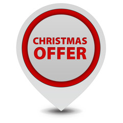 Christmas offer pointer icon on white background