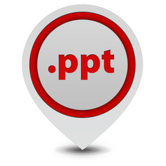 .ppt pointer icon on white background