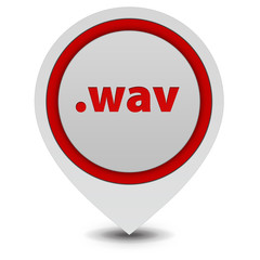 .wav pointer icon on white background