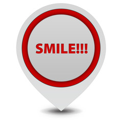 Smile pointer icon on white background
