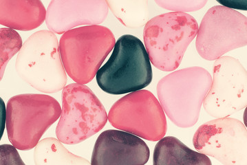 Close Up of Colorful Valentine Candies - Retro