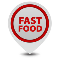 Faast food pointer icon on white background