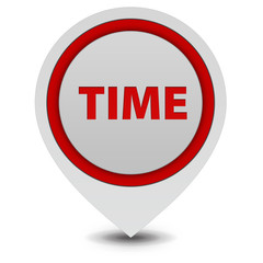 Time pointer icon on white background