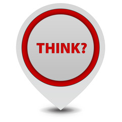 Think pointer icon on white background
