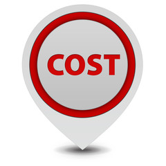 Cost pointer icon on white background
