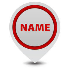 Name pointer icon on white background