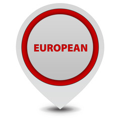 European pointer icon on white background