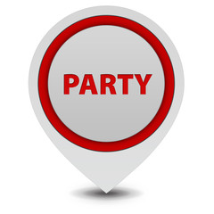 Party pointer icon on white background