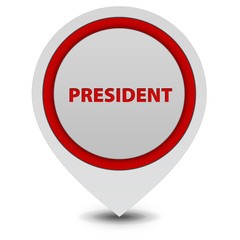 President pointer icon on white background