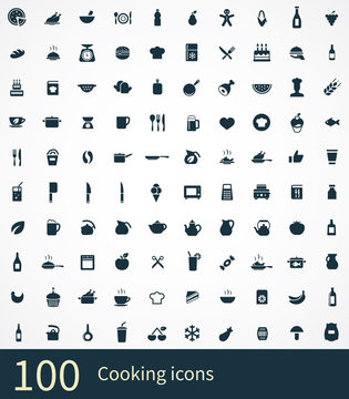 100 cooking icons