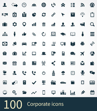 100 corporate icons