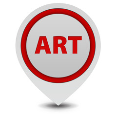 Art pointer icon on white background