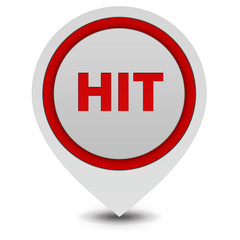 Hit pointer icon on white background