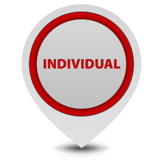 Individual pointer icon on white background