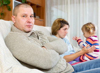 couple having quarrel at home