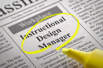 Instructional Design Manager Jobs in Newspaper.