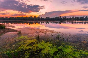 Amazingly colorful sunset