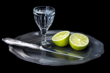 Still life on black